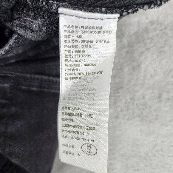 Mens Hollister Black Denim Jeans Slim Straight Advanced Stretch Size 30 X 32 - Picture 9 of 16